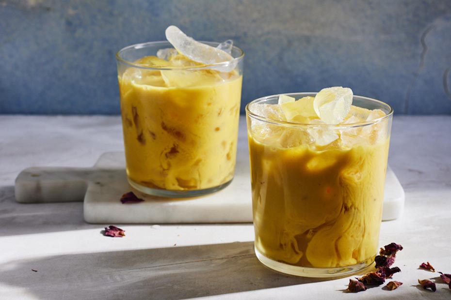 Iced Turmeric Latte with Red Belly Honey