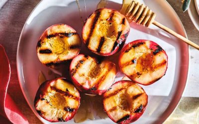 Grilled Peaches with Brown Sugar and Red Belly Honey