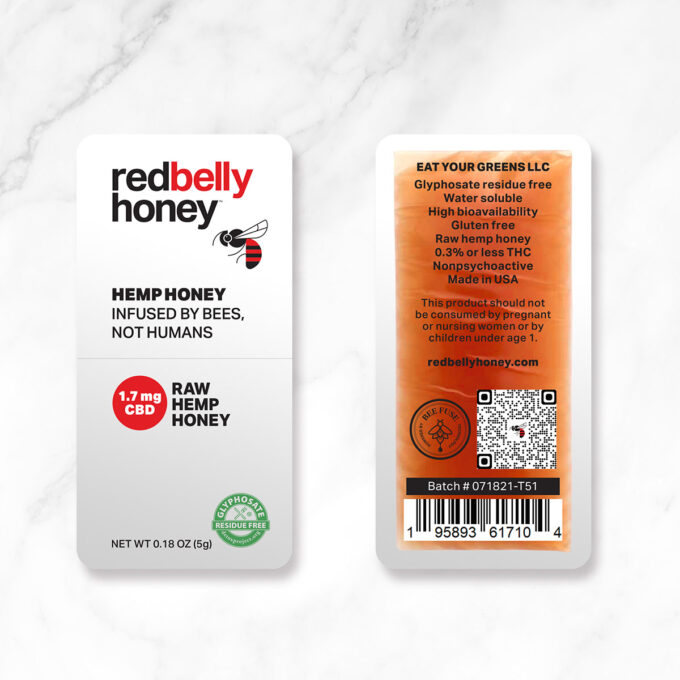 Red Belly Honey snaps (front and back)