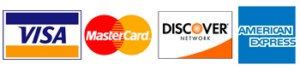We take Visa, MasterCard, Discover and Amex